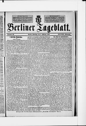 Berliner Tageblatt und Handels-Zeitung vom 05.02.1899