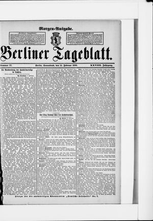 Berliner Tageblatt und Handels-Zeitung on Feb 11, 1899