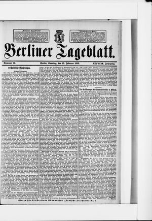 Berliner Tageblatt und Handels-Zeitung vom 12.02.1899