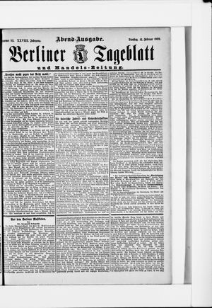 Berliner Tageblatt und Handels-Zeitung vom 14.02.1899