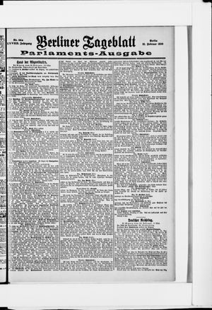 Berliner Tageblatt und Handels-Zeitung vom 21.02.1899