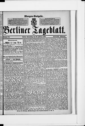 Berliner Tageblatt und Handels-Zeitung vom 23.02.1899