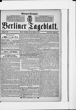 Berliner Tageblatt und Handels-Zeitung vom 28.02.1899