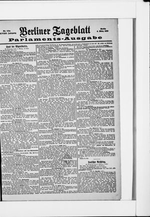 Berliner Tageblatt und Handels-Zeitung vom 04.03.1899