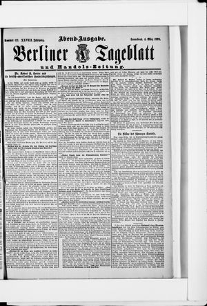 Berliner Tageblatt und Handels-Zeitung on Mar 4, 1899