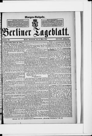 Berliner Tageblatt und Handels-Zeitung on Mar 11, 1899