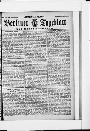 Berliner Tageblatt und Handels-Zeitung on Mar 11, 1899
