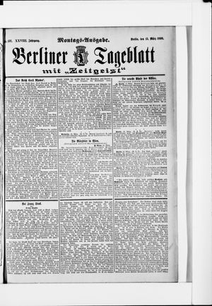 Berliner Tageblatt und Handels-Zeitung on Mar 13, 1899