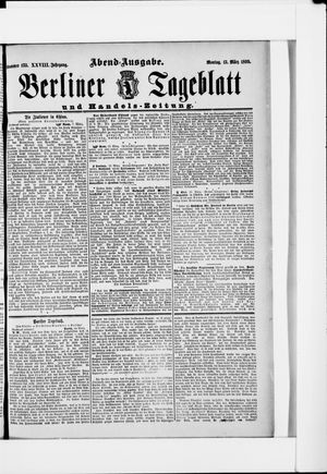 Berliner Tageblatt und Handels-Zeitung vom 13.03.1899