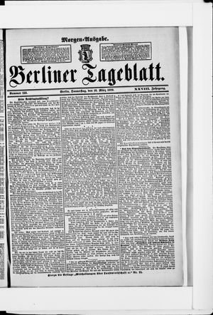 Berliner Tageblatt und Handels-Zeitung vom 16.03.1899