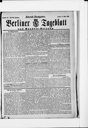Berliner Tageblatt und Handels-Zeitung on Mar 17, 1899