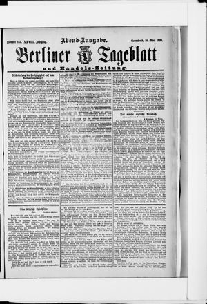 Berliner Tageblatt und Handels-Zeitung vom 18.03.1899