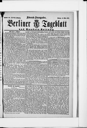 Berliner Tageblatt und Handels-Zeitung vom 20.03.1899