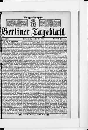 Berliner Tageblatt und Handels-Zeitung on Mar 24, 1899