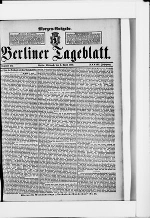 Berliner Tageblatt und Handels-Zeitung vom 05.04.1899