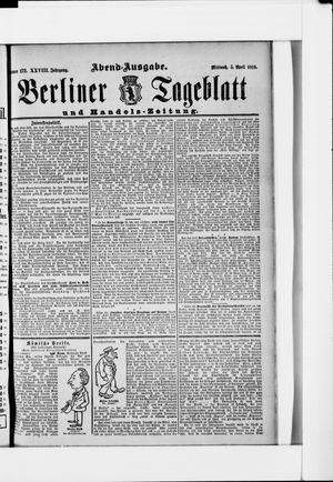 Berliner Tageblatt und Handels-Zeitung vom 05.04.1899