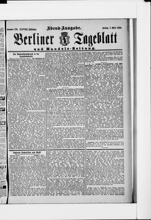 Berliner Tageblatt und Handels-Zeitung vom 07.04.1899