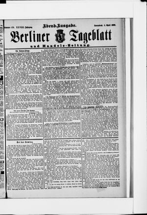 Berliner Tageblatt und Handels-Zeitung on Apr 8, 1899