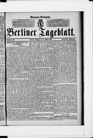 Berliner Tageblatt und Handels-Zeitung on Apr 11, 1899
