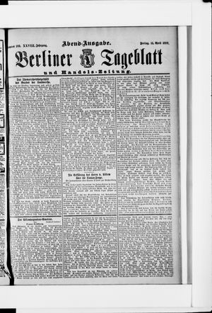 Berliner Tageblatt und Handels-Zeitung on Apr 14, 1899
