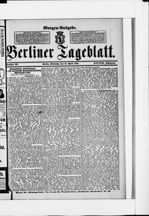 Berliner Tageblatt und Handels-Zeitung vom 19.04.1899