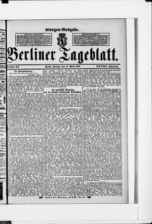 Berliner Tageblatt und Handels-Zeitung on Apr 21, 1899