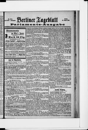 Berliner Tageblatt und Handels-Zeitung on Apr 27, 1899