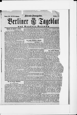 Berliner Tageblatt und Handels-Zeitung on May 2, 1899