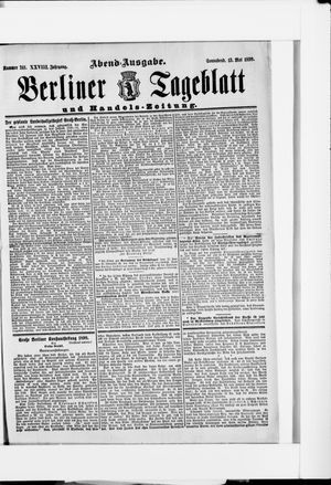 Berliner Tageblatt und Handels-Zeitung vom 13.05.1899