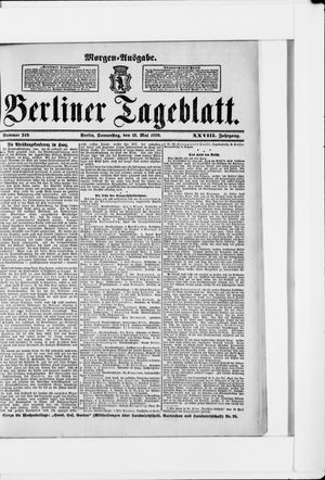 Berliner Tageblatt und Handels-Zeitung vom 18.05.1899