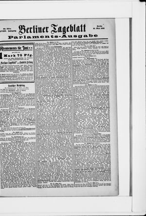 Berliner Tageblatt und Handels-Zeitung vom 19.05.1899