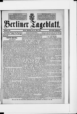 Berliner Tageblatt und Handels-Zeitung on May 21, 1899