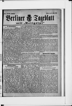 Berliner Tageblatt und Handels-Zeitung vom 23.05.1899