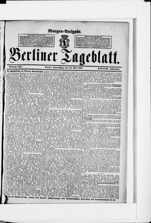 Berliner Tageblatt und Handels-Zeitung vom 25.05.1899