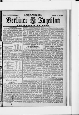 Berliner Tageblatt und Handels-Zeitung vom 25.05.1899