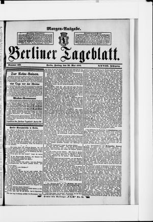 Berliner Tageblatt und Handels-Zeitung vom 26.05.1899