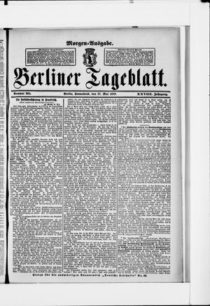 Berliner Tageblatt und Handels-Zeitung vom 27.05.1899