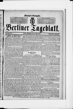 Berliner Tageblatt und Handels-Zeitung vom 31.05.1899