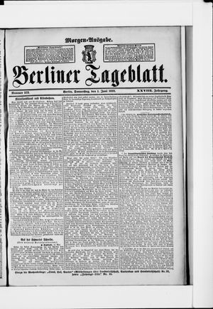 Berliner Tageblatt und Handels-Zeitung vom 01.06.1899