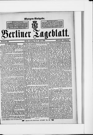 Berliner Tageblatt und Handels-Zeitung on Jun 2, 1899