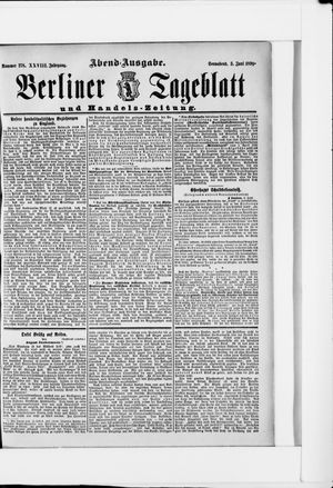 Berliner Tageblatt und Handels-Zeitung vom 03.06.1899