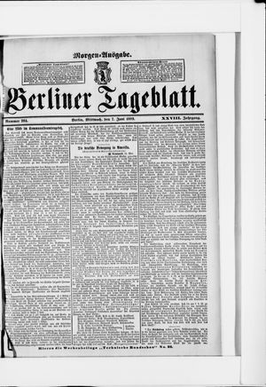 Berliner Tageblatt und Handels-Zeitung on Jun 7, 1899