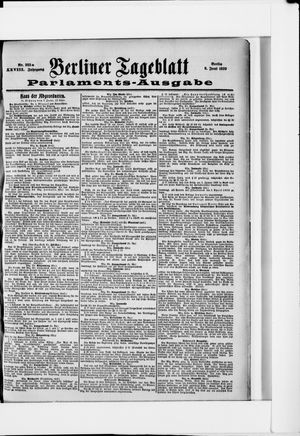 Berliner Tageblatt und Handels-Zeitung on Jun 8, 1899