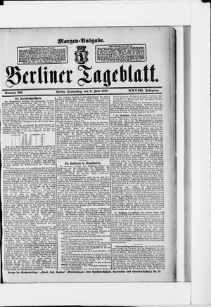 Berliner Tageblatt und Handels-Zeitung vom 08.06.1899