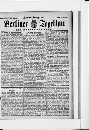 Berliner Tageblatt und Handels-Zeitung vom 09.06.1899