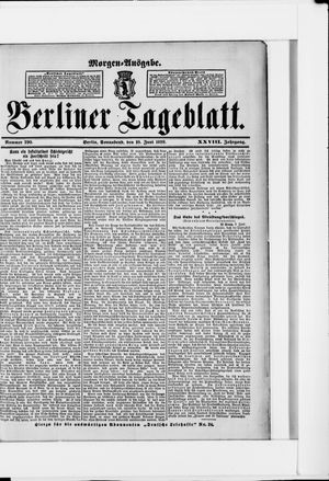 Berliner Tageblatt und Handels-Zeitung on Jun 10, 1899