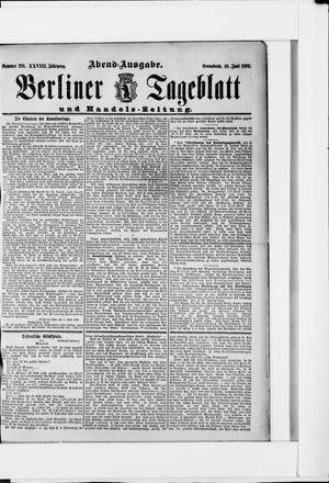 Berliner Tageblatt und Handels-Zeitung vom 10.06.1899