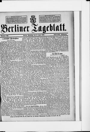 Berliner Tageblatt und Handels-Zeitung vom 11.06.1899