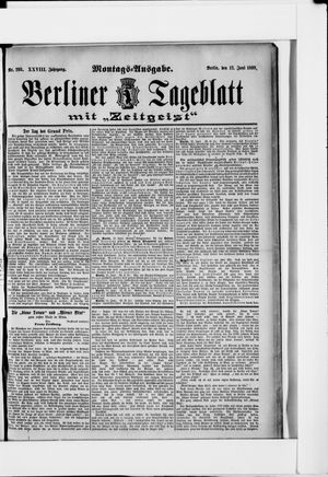 Berliner Tageblatt und Handels-Zeitung vom 12.06.1899