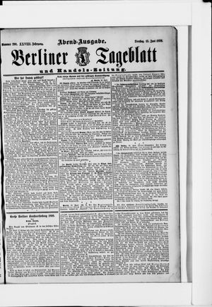 Berliner Tageblatt und Handels-Zeitung vom 13.06.1899